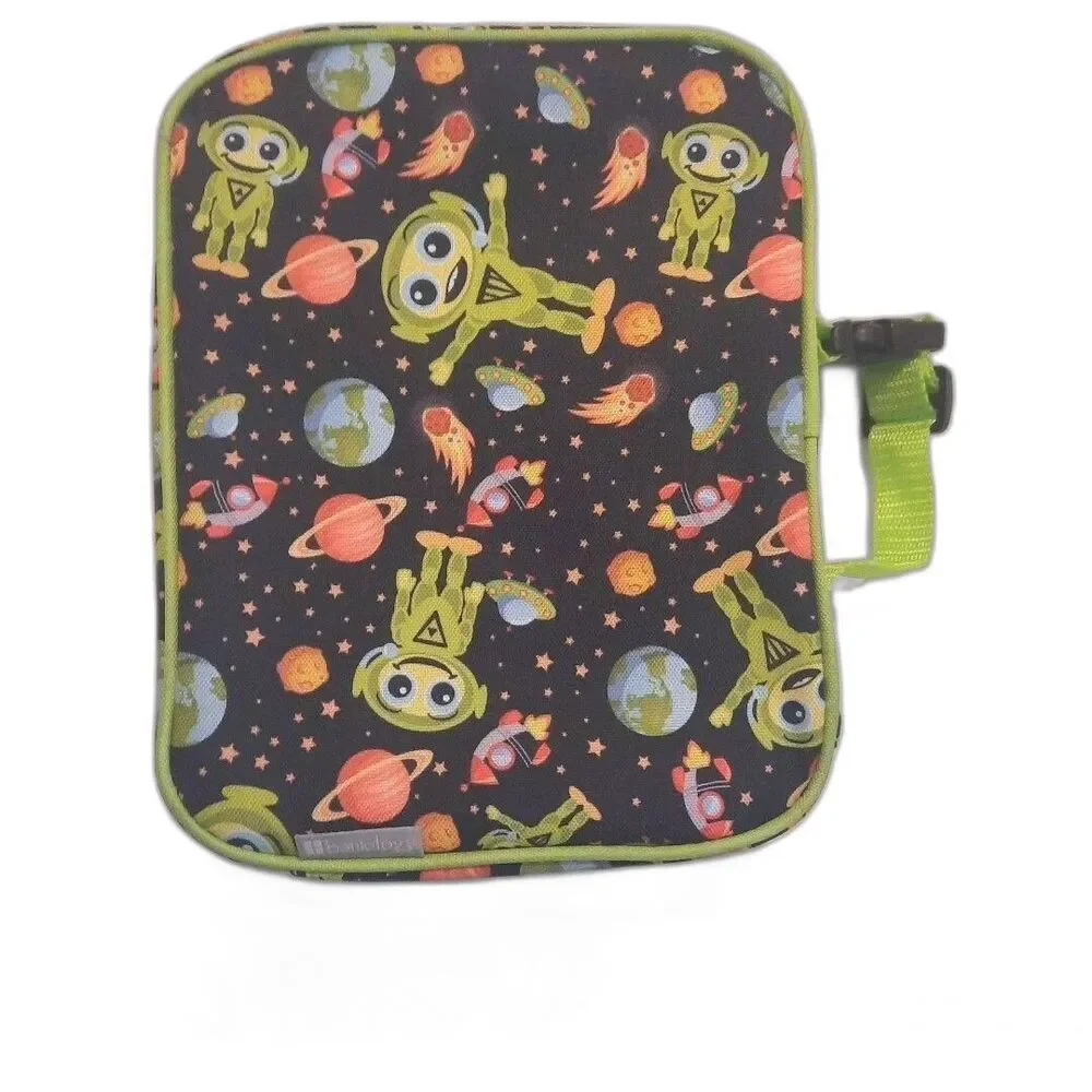 Bentology Alien Planets Lunch Box – Space Design Dual Zipper Navy Green Box Only